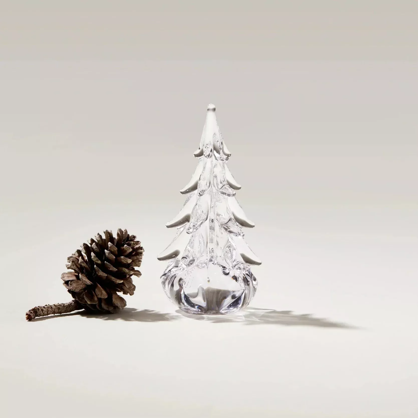 Simon Pearce Five Sided Evergreen Glass Tree, 6"
