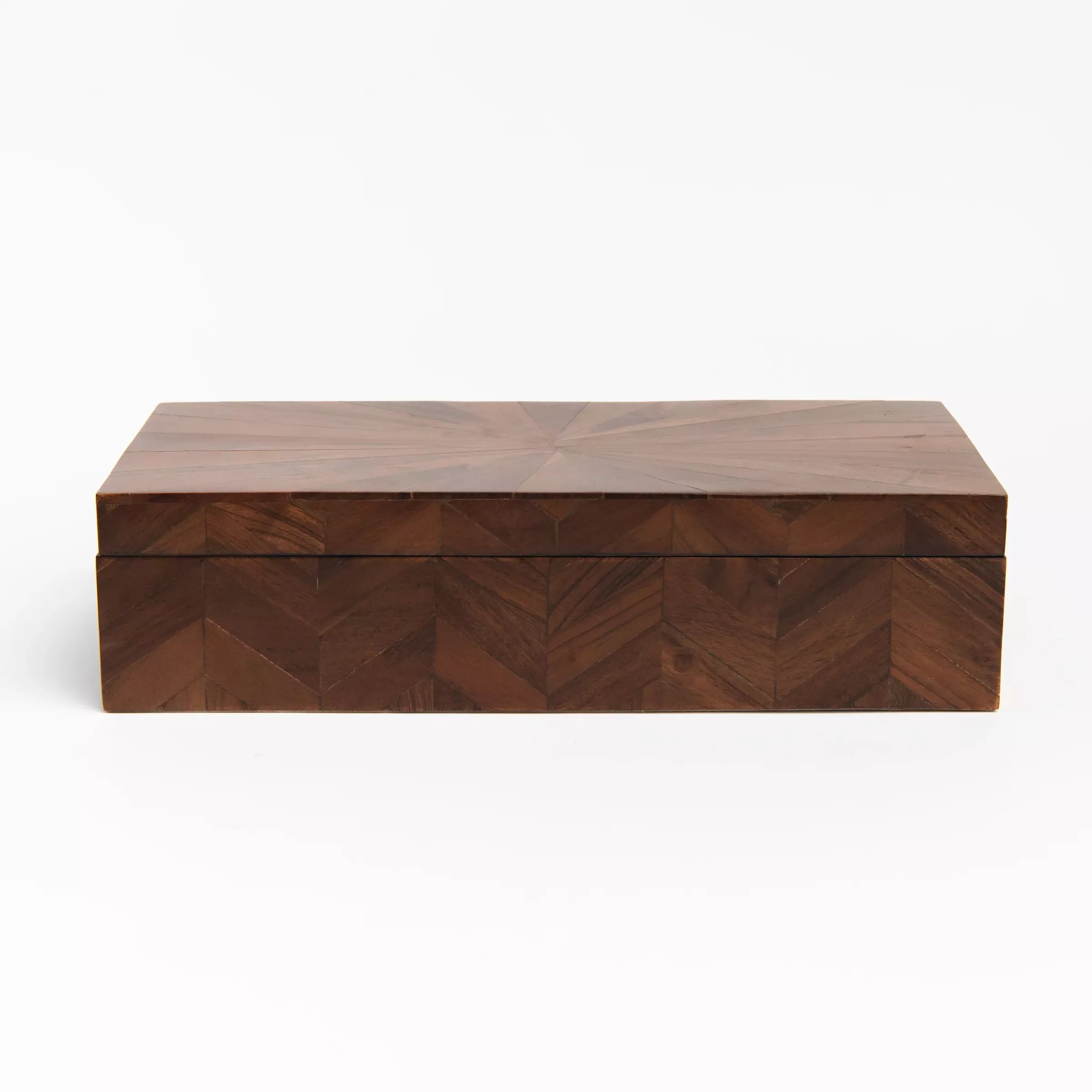 Small Chevron Wood Box