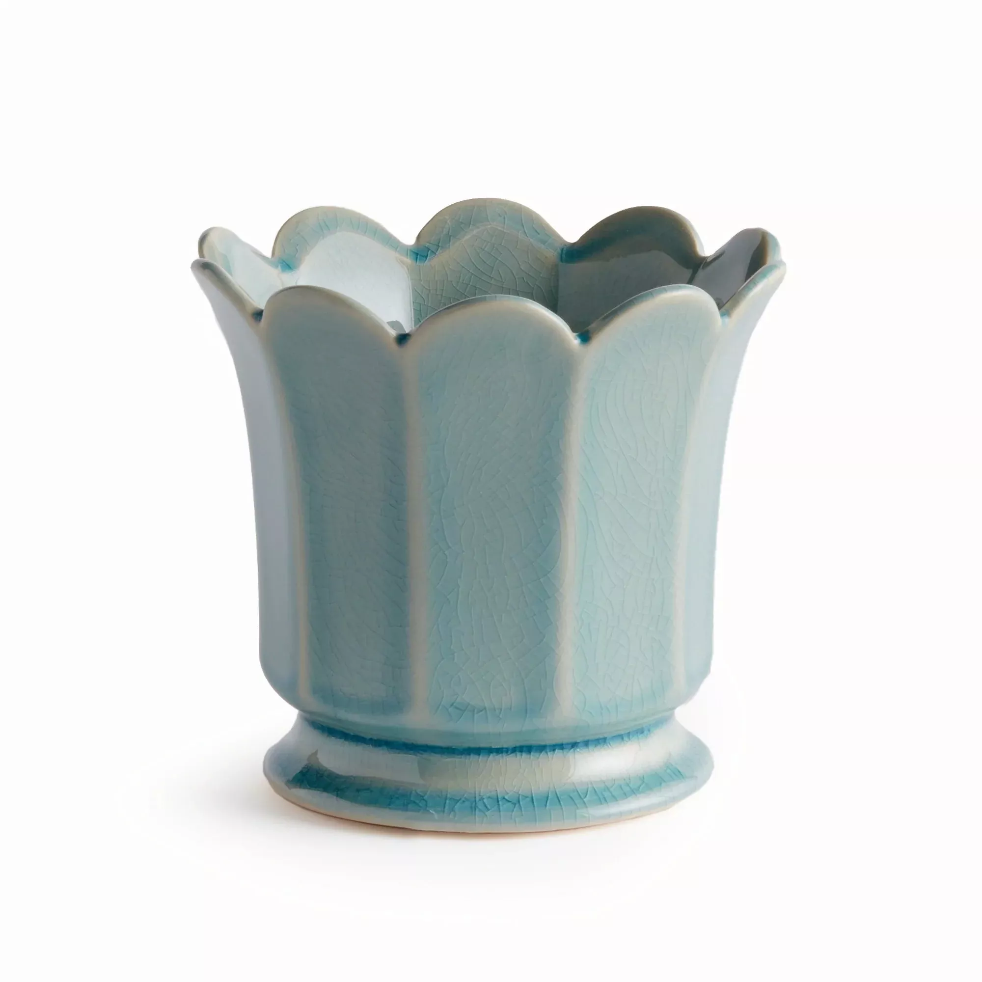 Small Maline Footed Pot in Blue