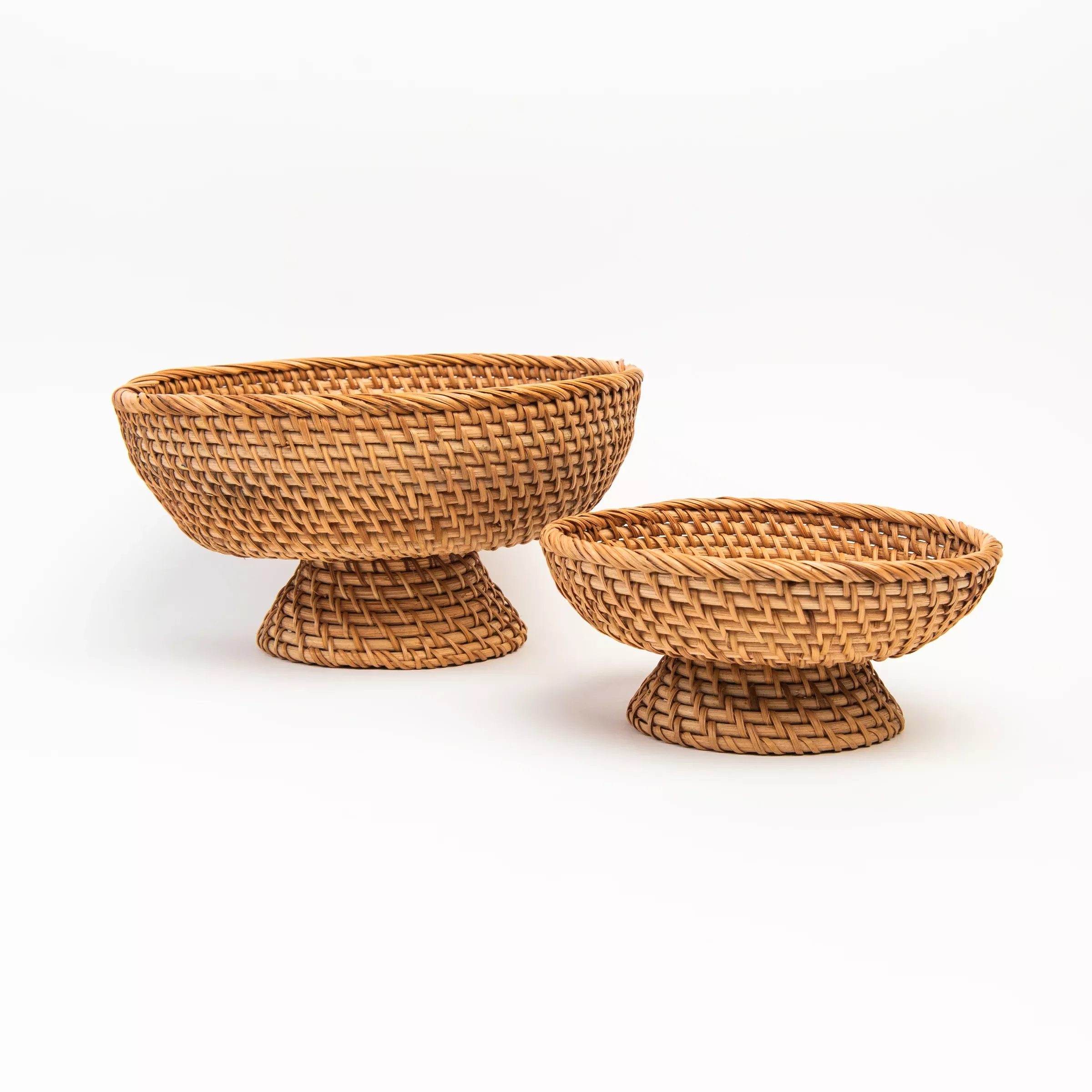 Small Rattan Footed Bowl
