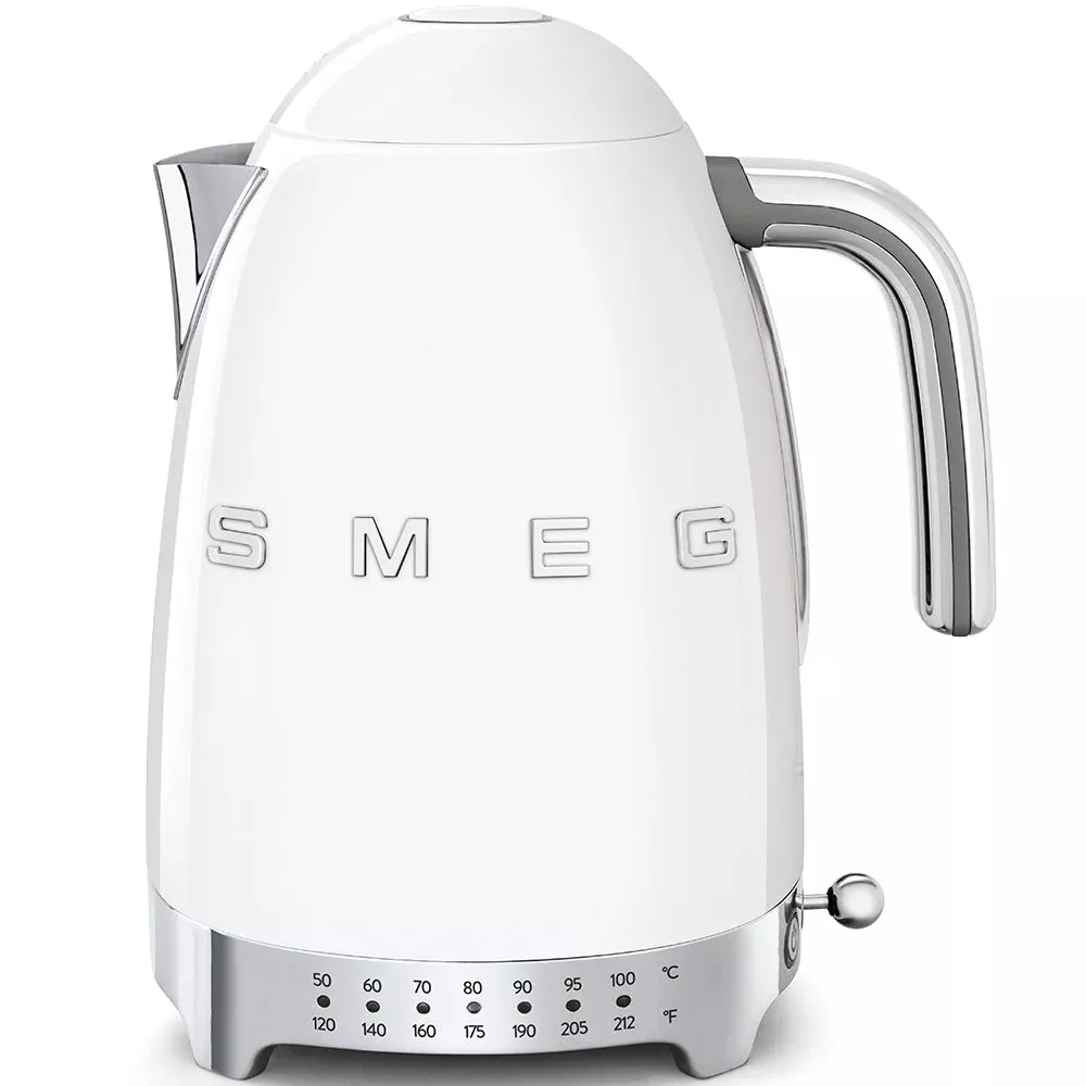 Smeg Retro-Style Variable Temperature 1.7L Electric Kettle KLF04WHUS (White)