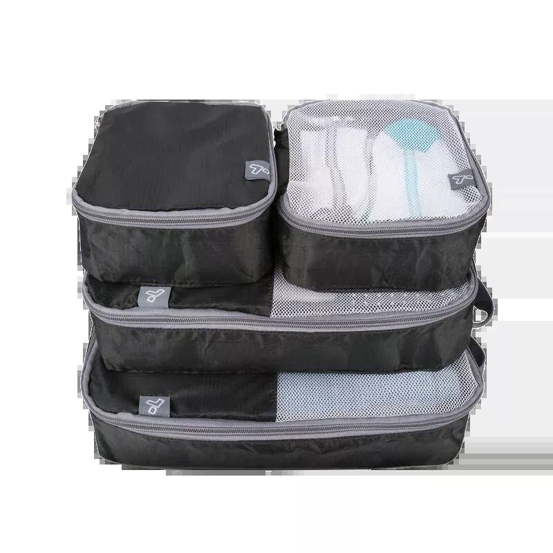 Soft Packing Cubes – Black – Set of 4