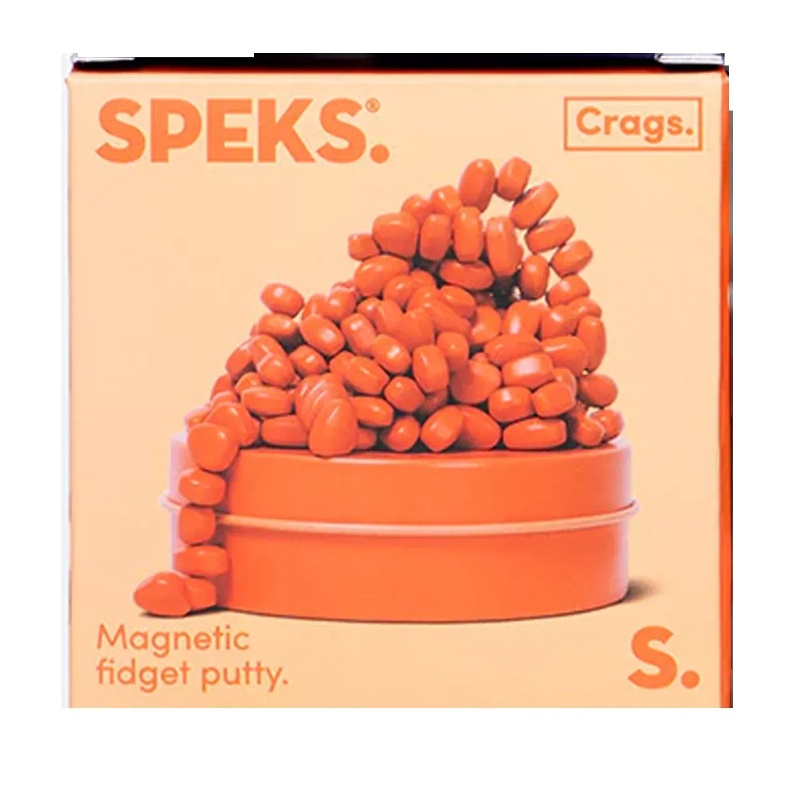 Speks – Mini Crags Magnetic Fidget Putty – Orange Tin – Coral