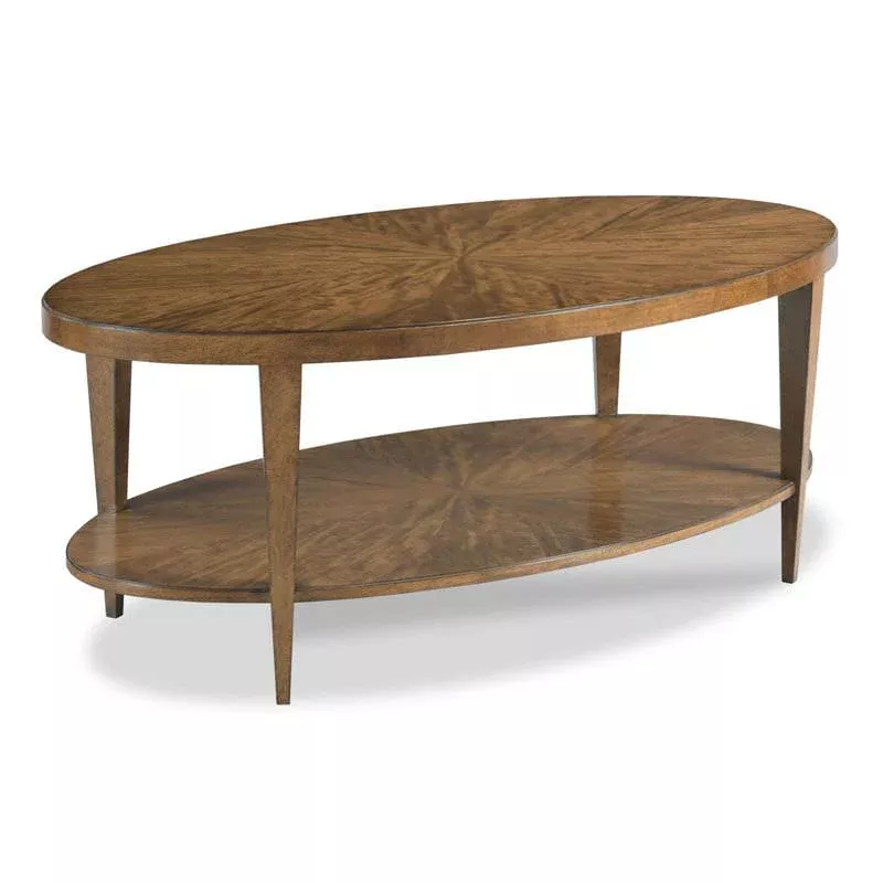 Stafford Oval Coffee Table in Hazelnut Finish