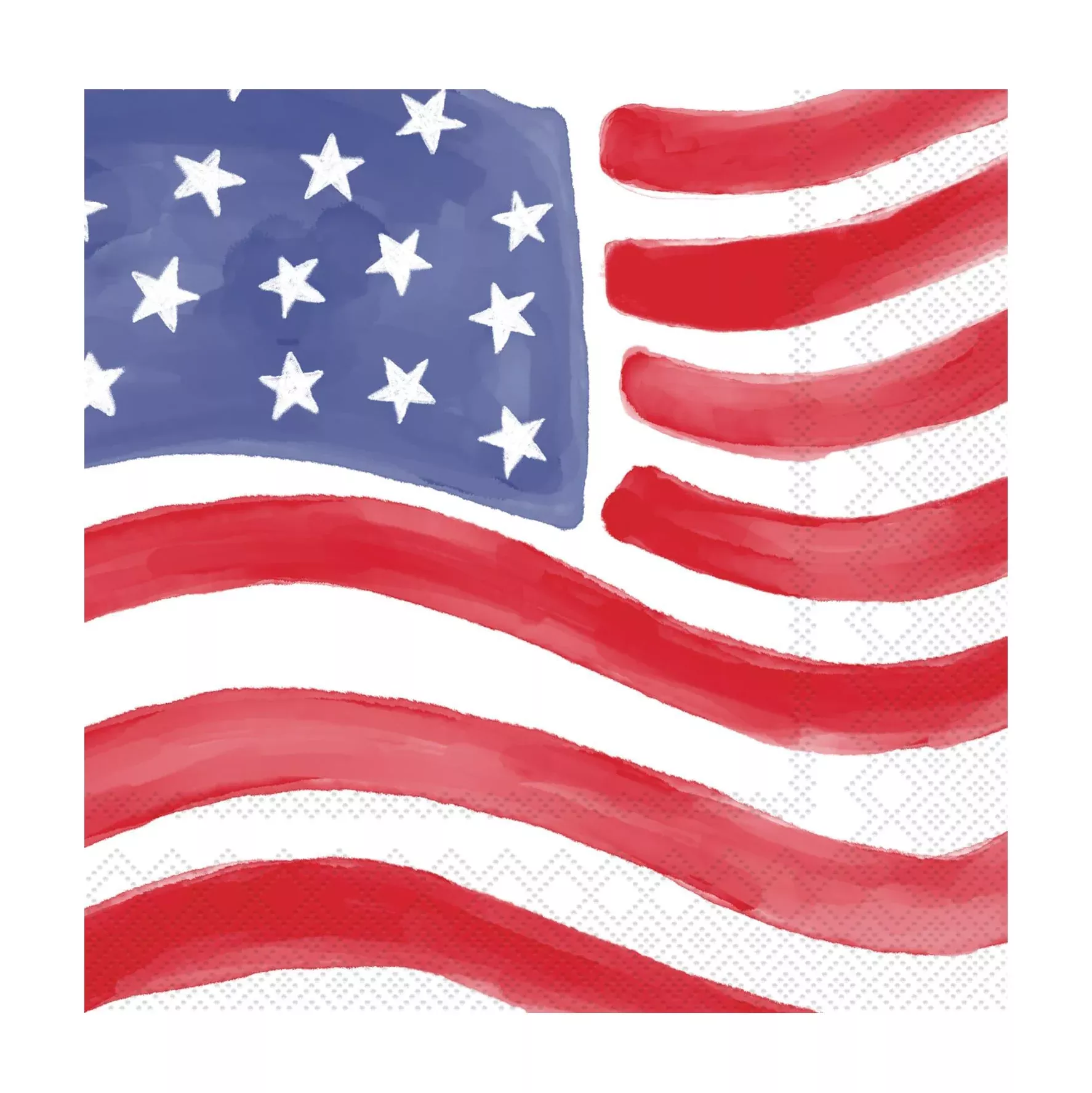 "Stars & Stripes Stamp" Cocktail Beverage Napkins – 20pk