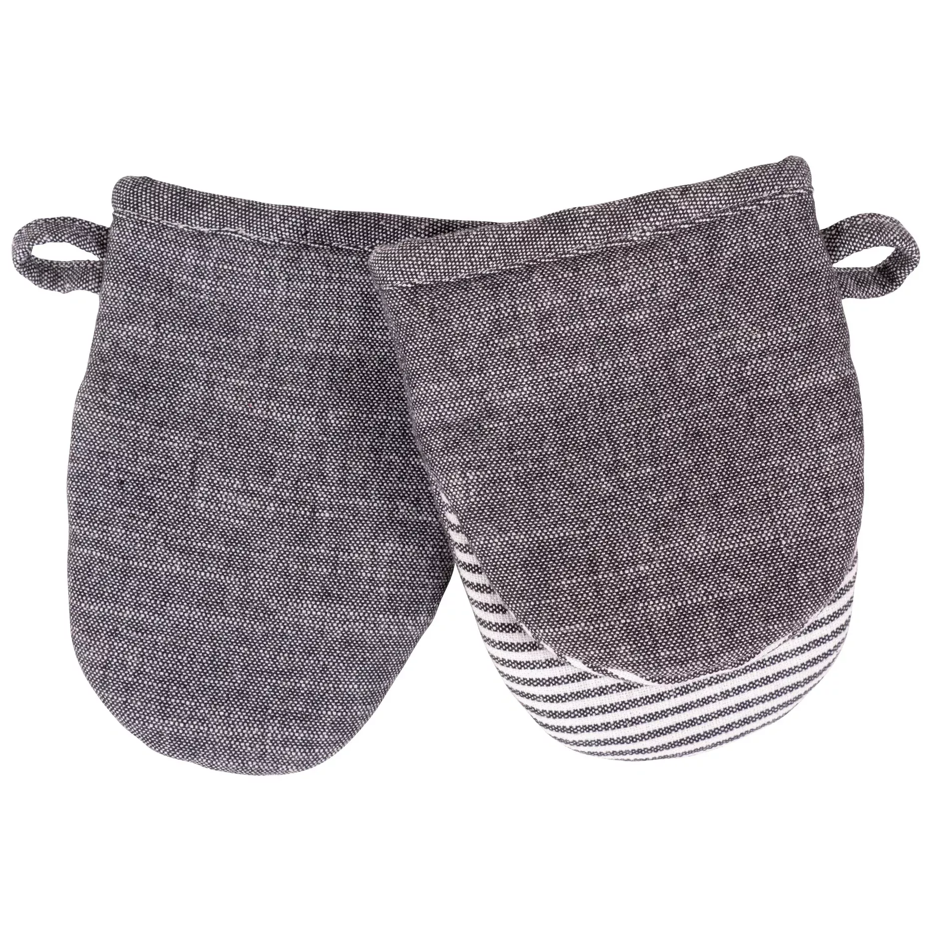 Strada Chambray Mini Mitts – 7" – Black – Set of 2