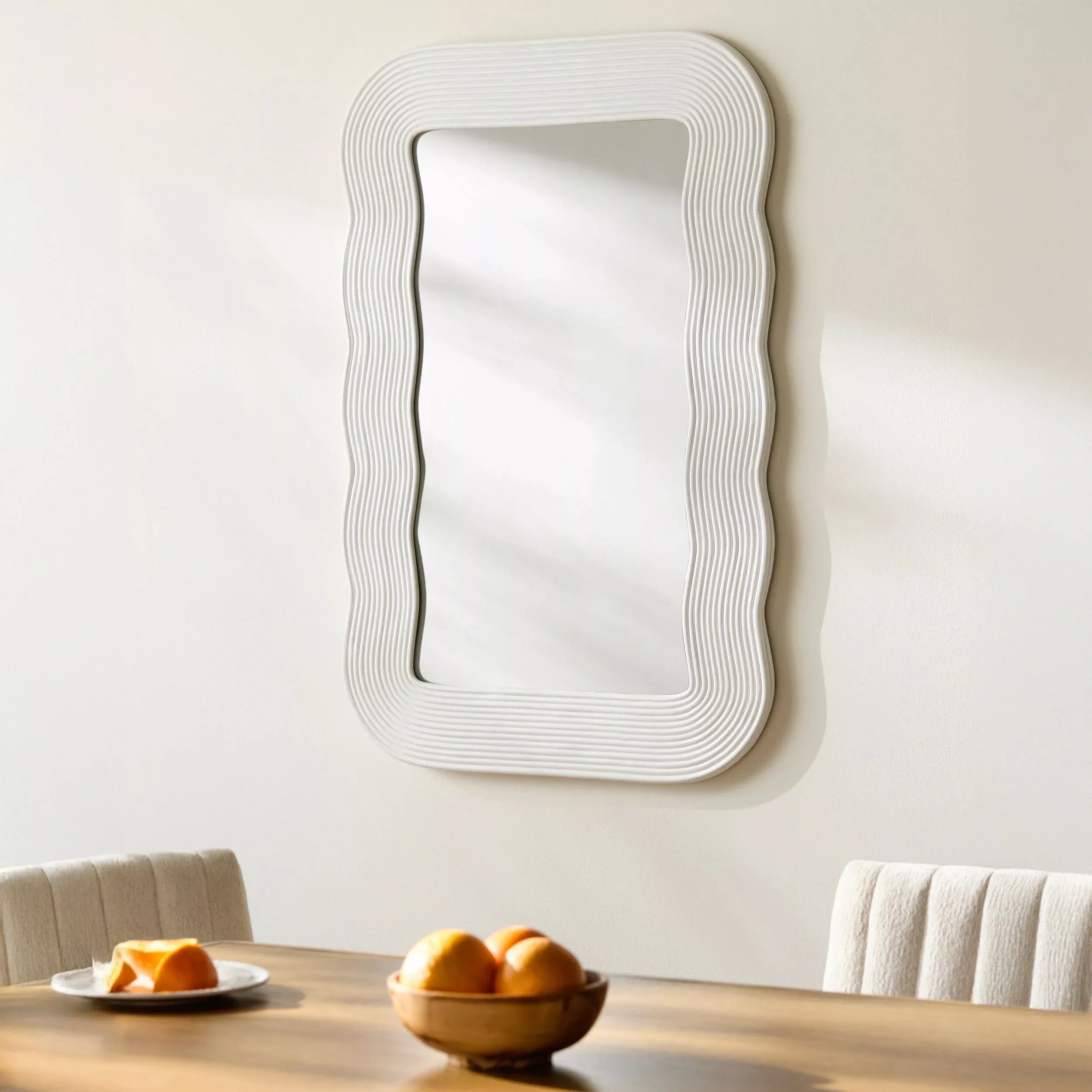 Surya Dance Accent Mirror in White