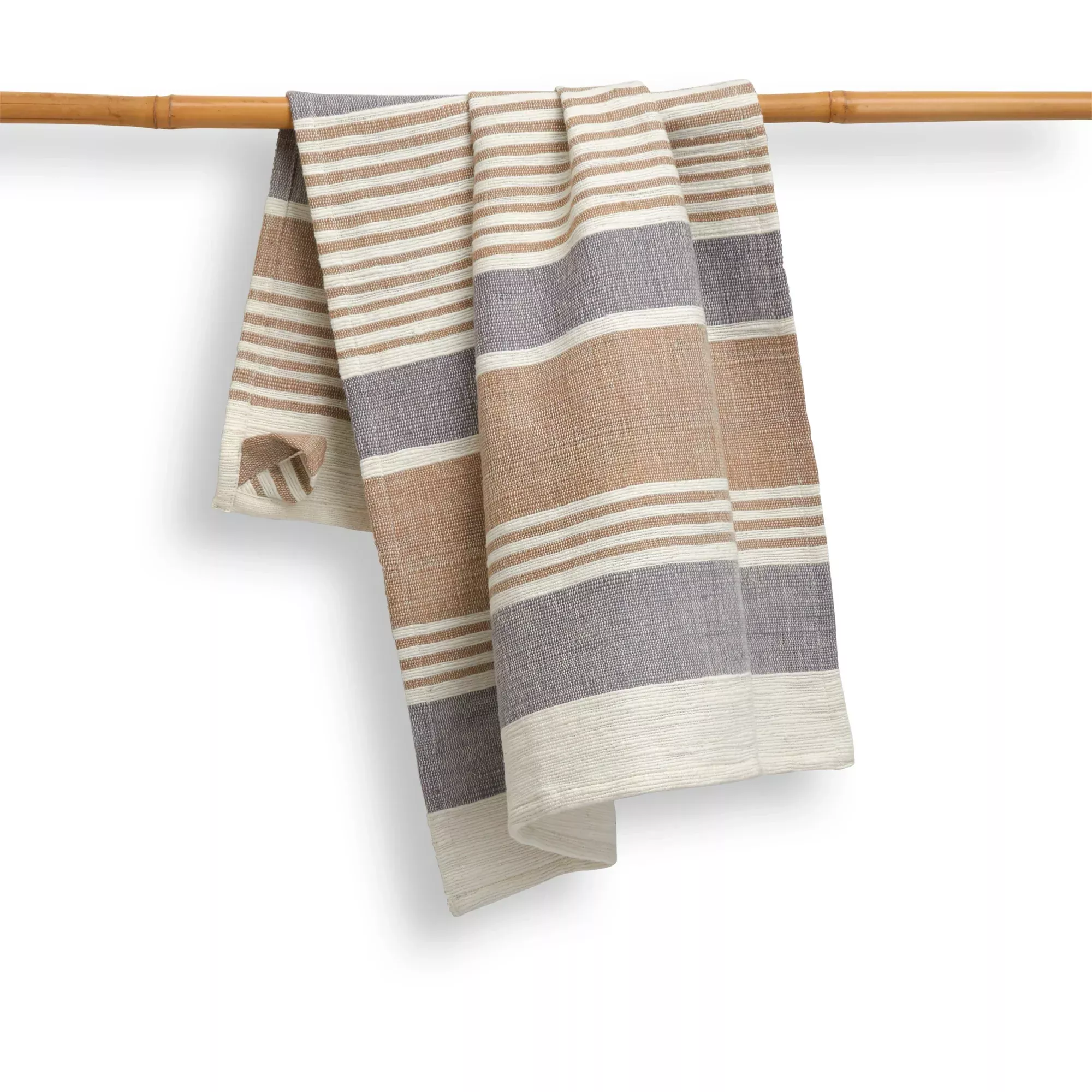 Sustainable Threads Cotton Handspun Kitchen Towel – Pebble – 27" x 19"