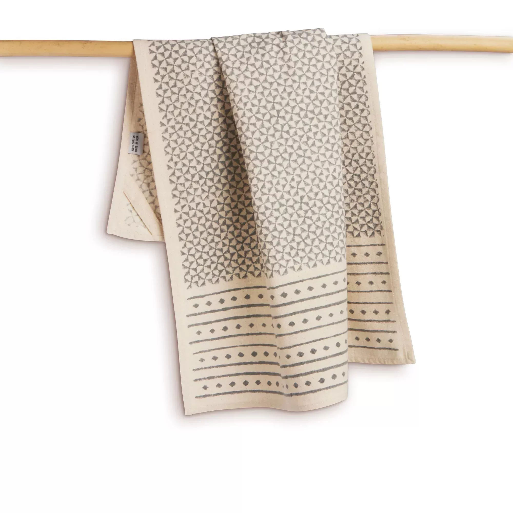 Sustainable Threads Cotton Handwoven Feast Kitchen Towel –Slate – 27" x 19"