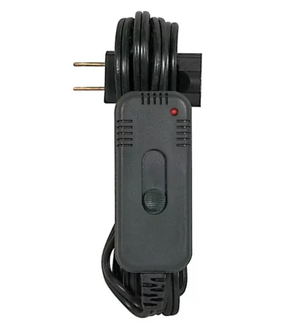 Table Top Lamp Dimmer Slide – 8ft Cord – Black