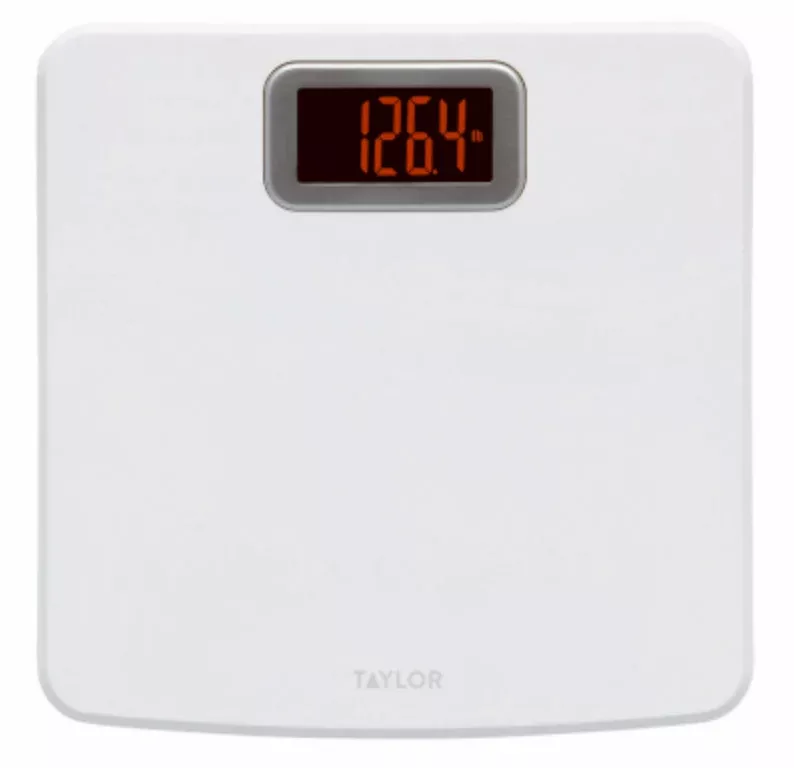 Taylor White Digital Bath Scale With Red LED Display