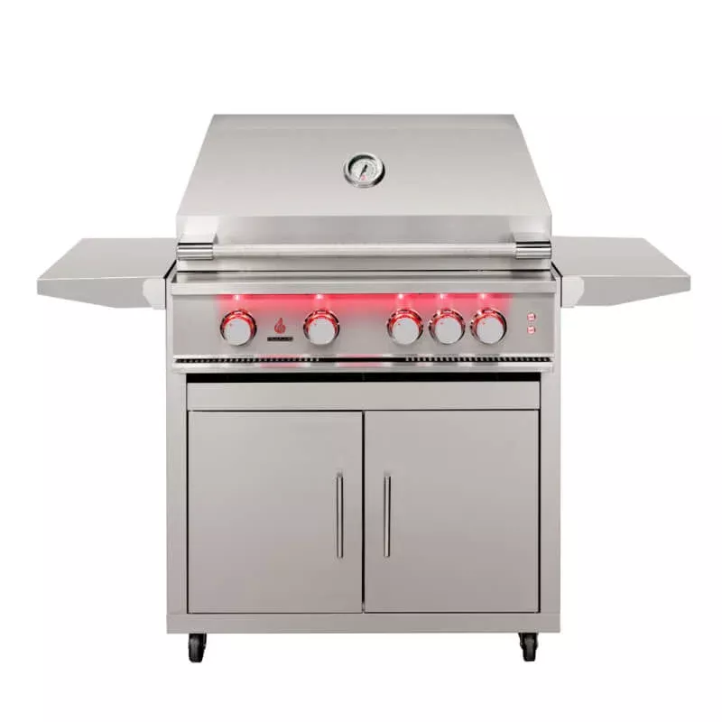 TrueFlame 32 Inch 4 Burner Freestanding Gas Grill