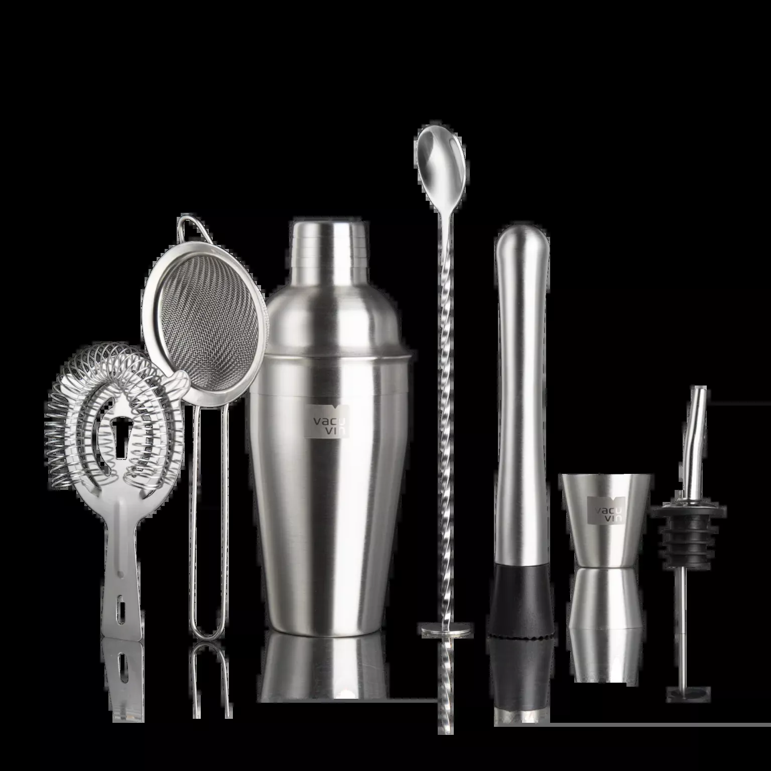 Vacu Vin Seven Piece Stainless Steel Cocktail Set