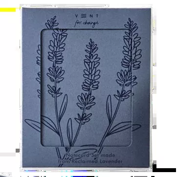 Vent For Change Notecard Made from Reclaimed Lavender – Set of 10