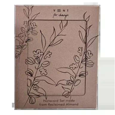 Vent For Change Notecards Made From Reclaimed Almonds – Set of 10