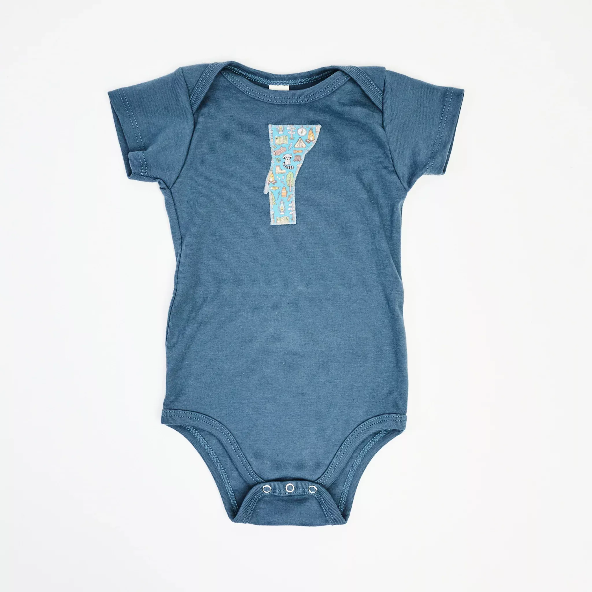 Vermont Baby Blue Bodysuit in Camp