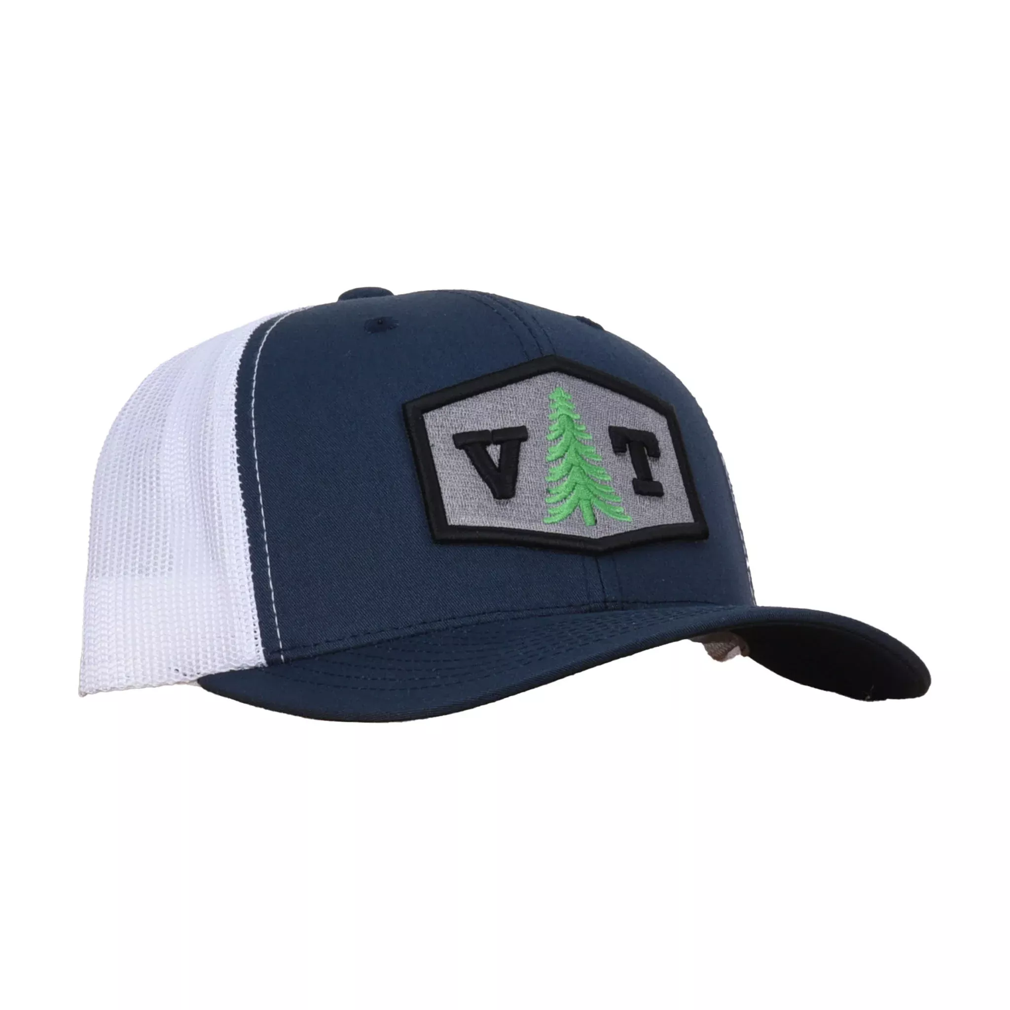 Vermont Hexagon Hat -Navy + White
