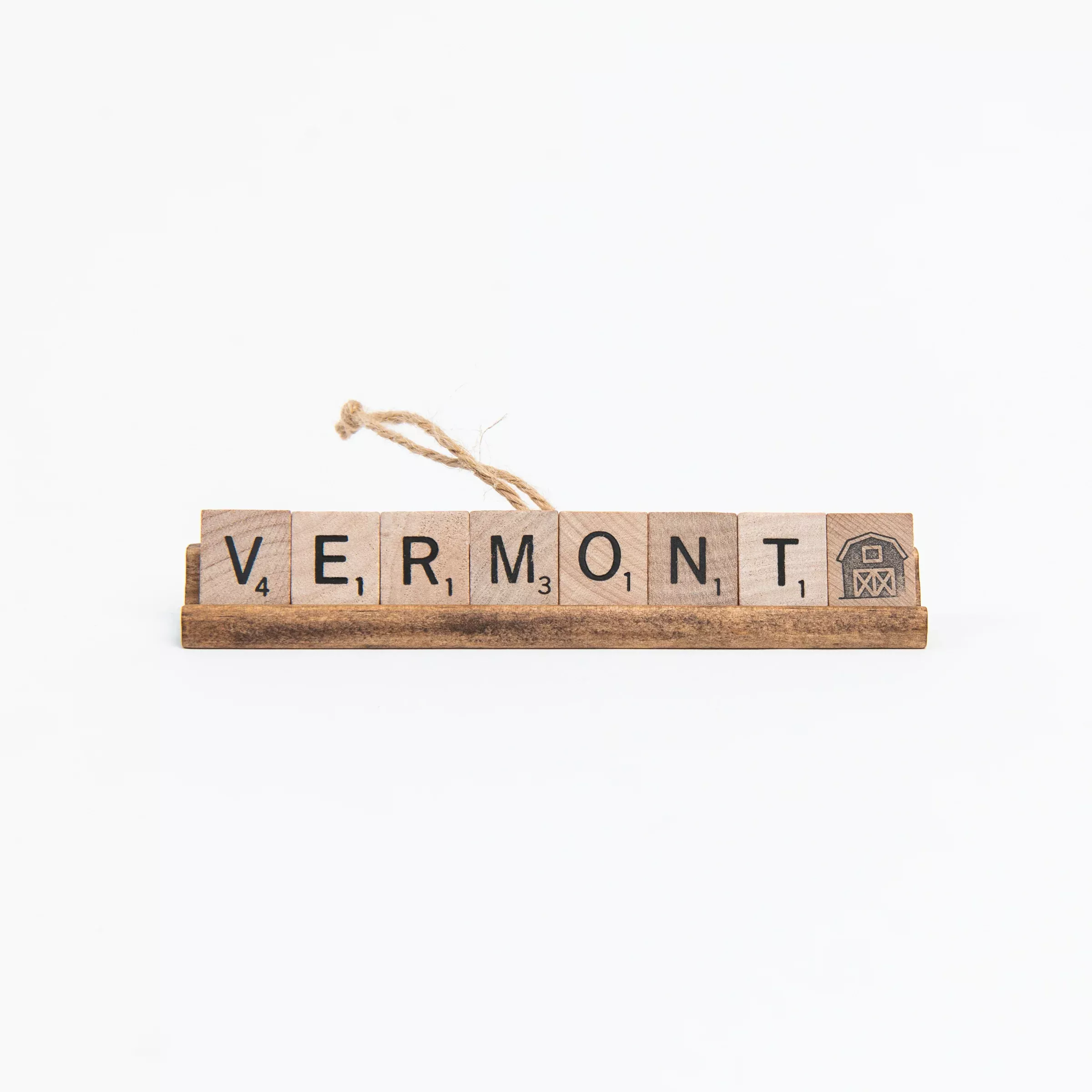 Vermont Scrabble Ornament