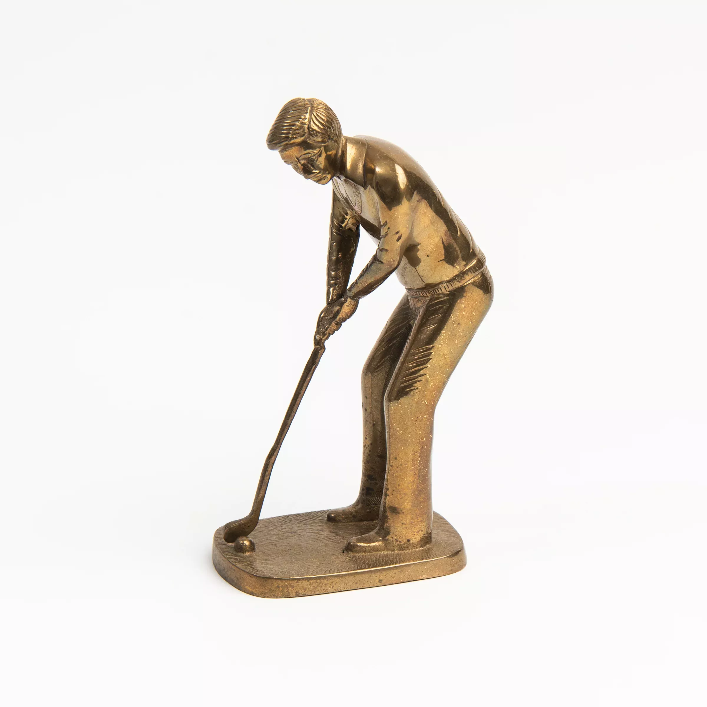 Vintage Brass Golfer