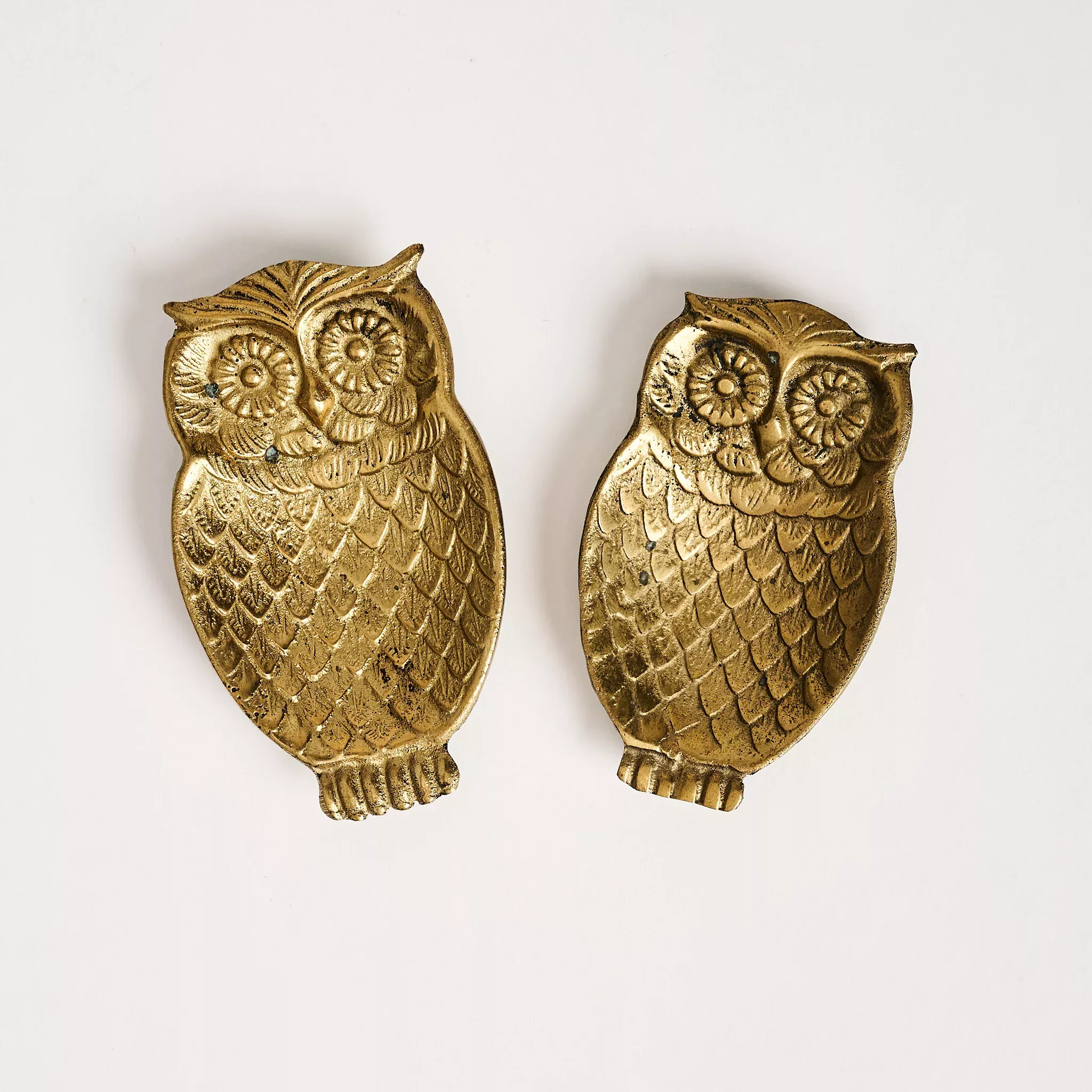 Vintage Brass Owl Dish