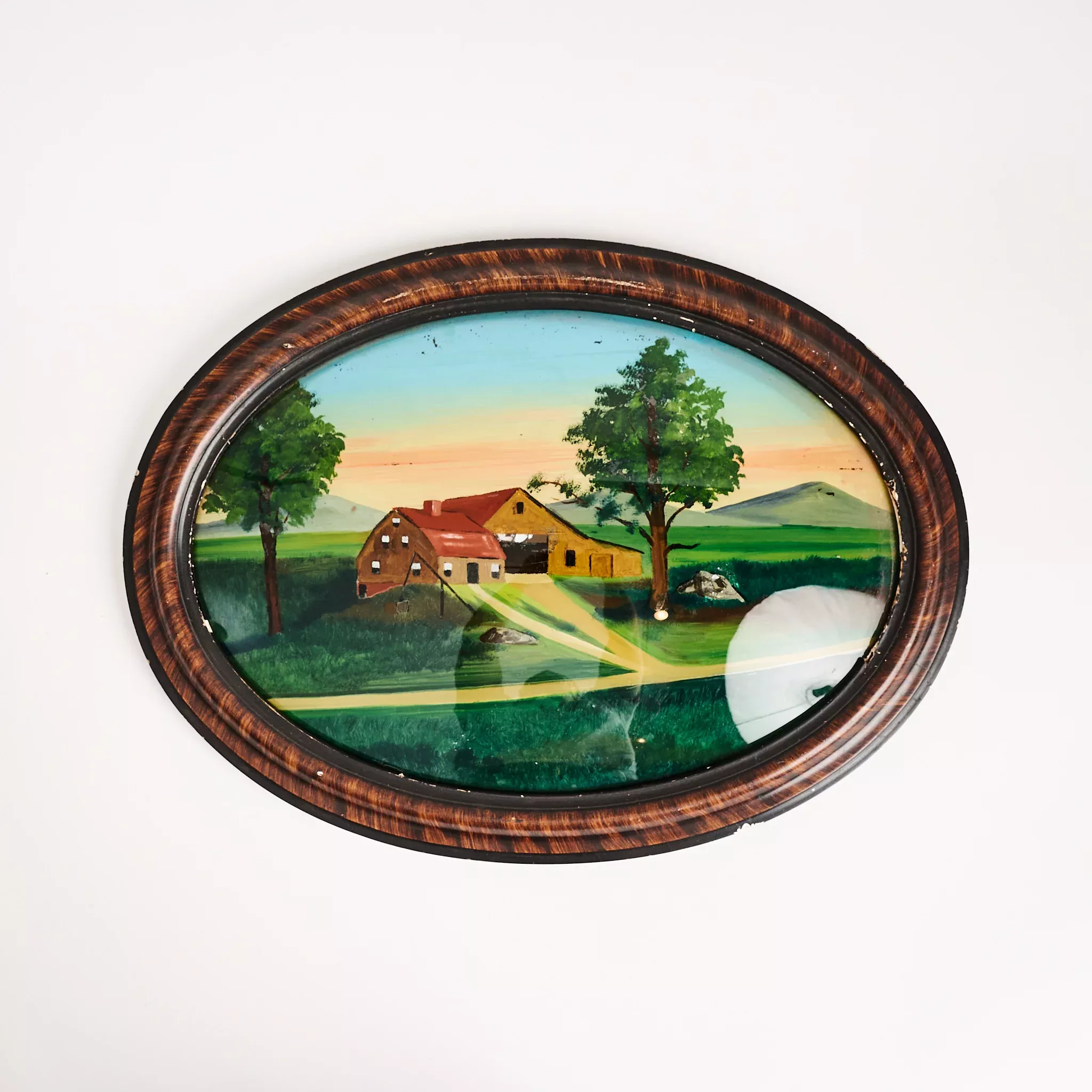Vintage Reverse Glass Painting