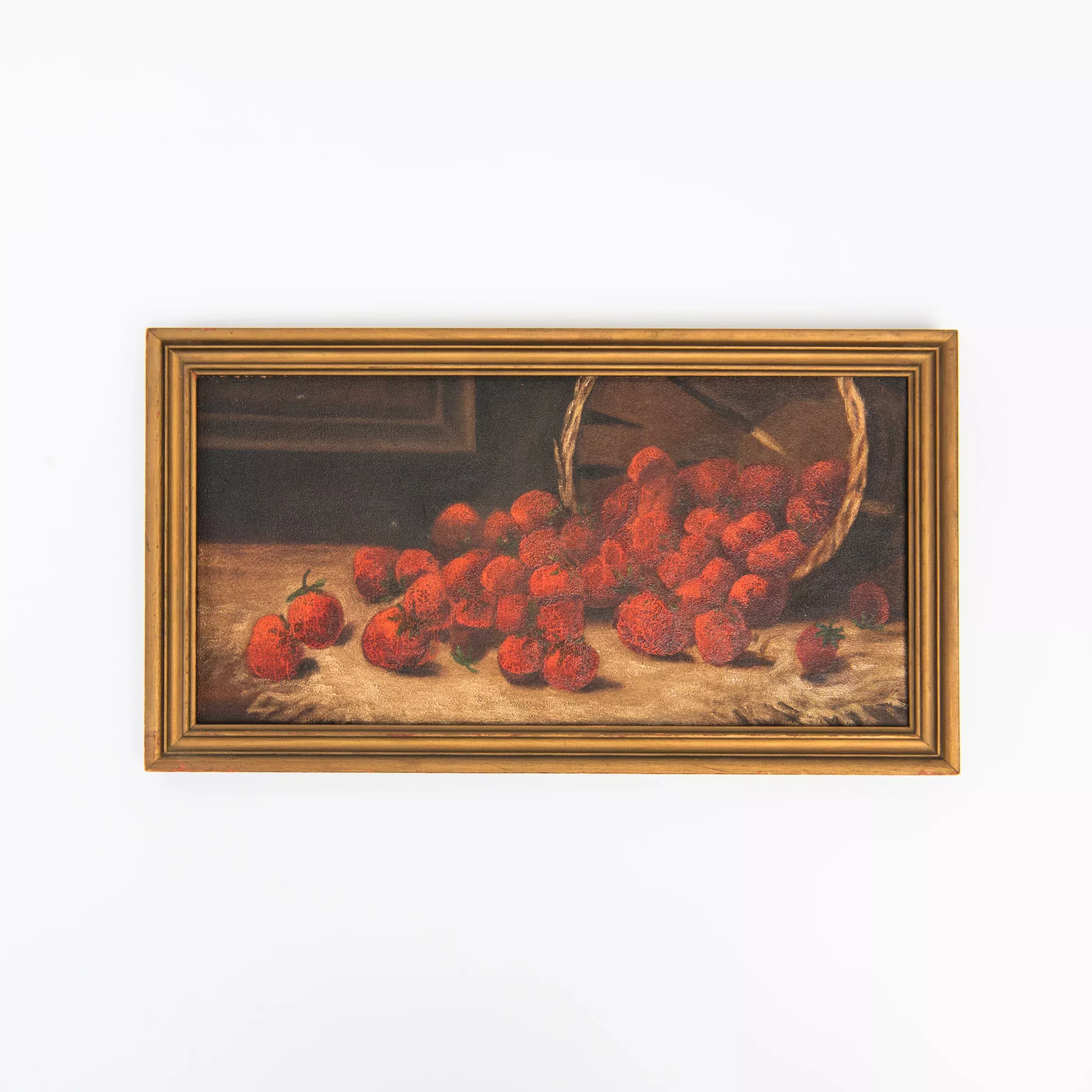 Vintage Strawberry Painting