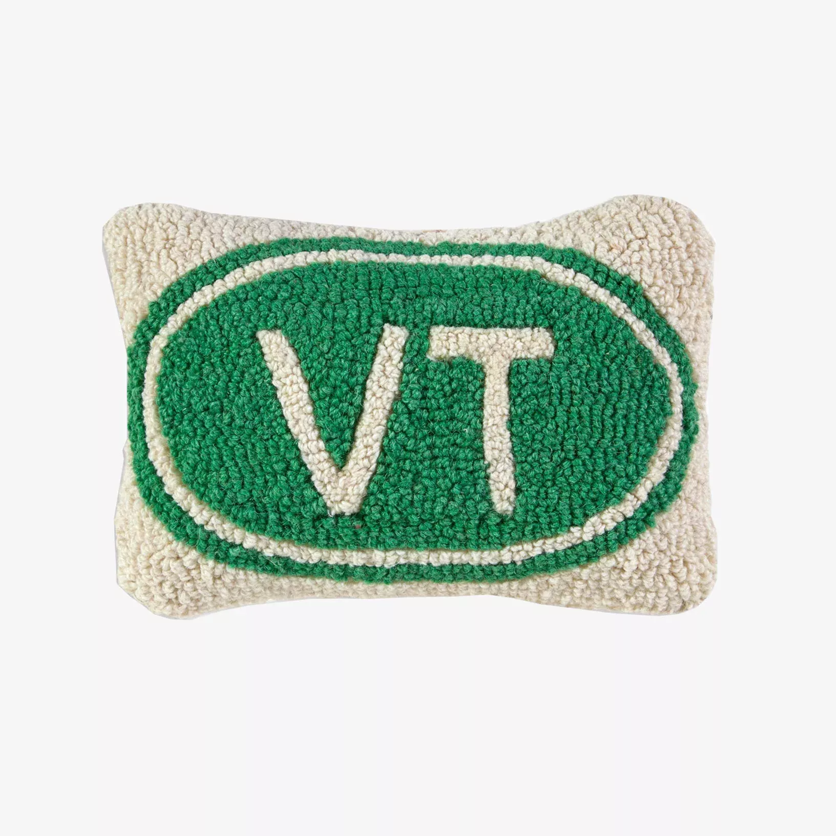 VT Hand Hooked Throw Pillow