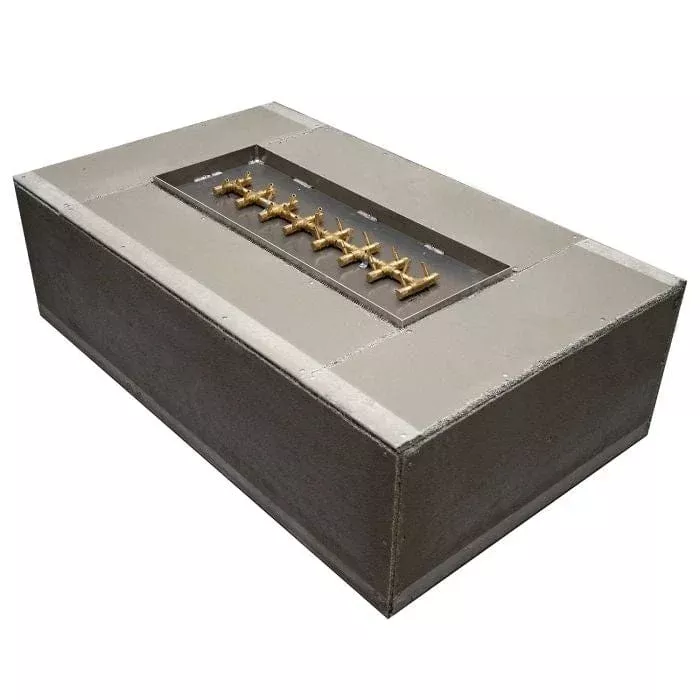 Warming Trends Crossfire FRT Rectangular with Tree-Style Ready To Finish Gas Fire Pit Kit, 60x36x18-Inch