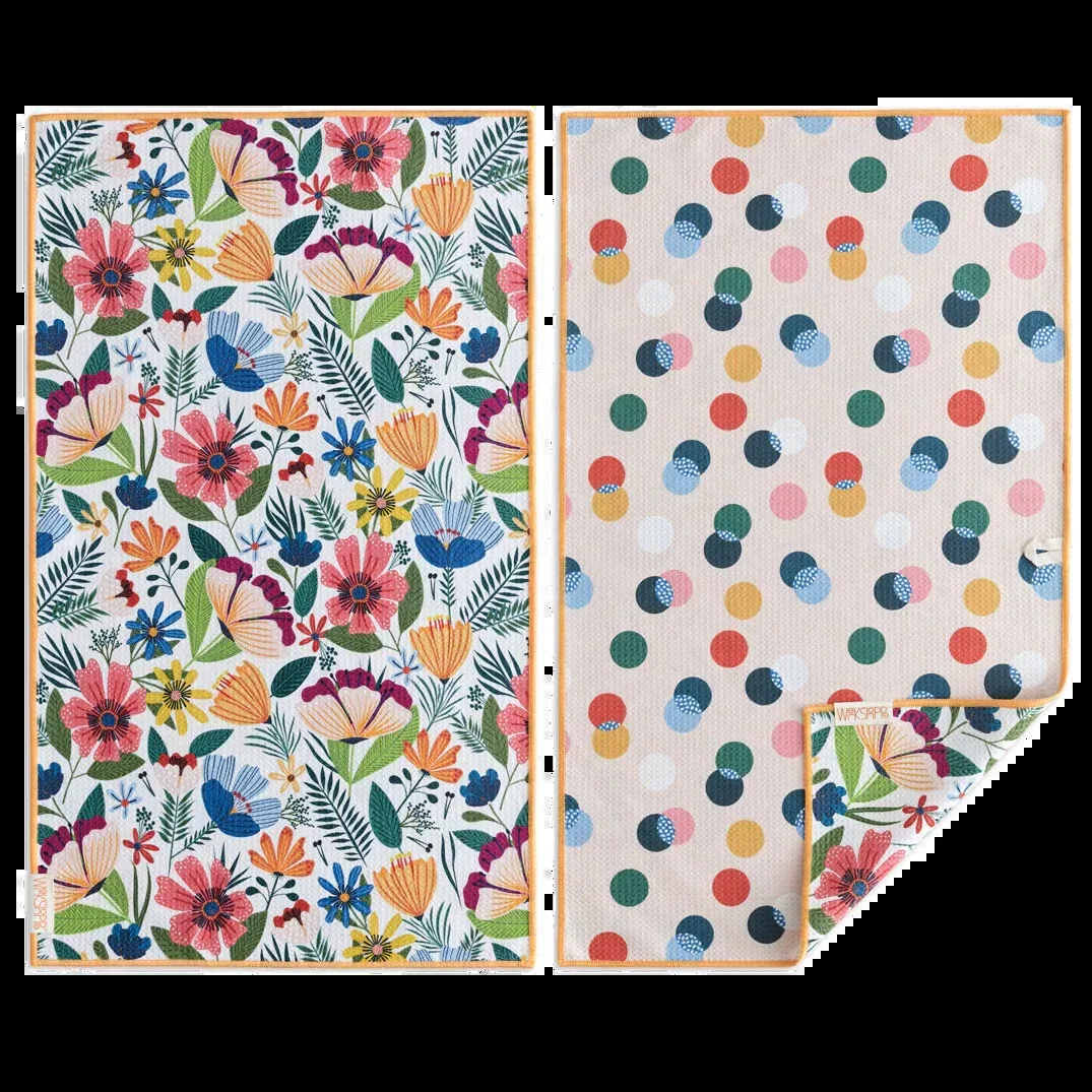Werkshoppe Microfiber Double Sided Kitchen Towel – Fields Of Flowers