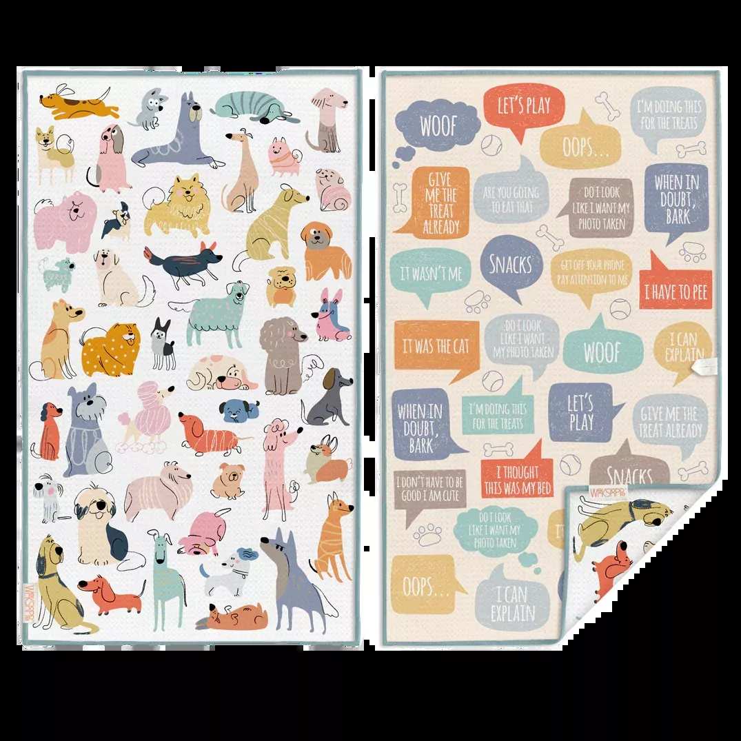 Werkshoppe Microfiber Double Sided Kitchen Towel – If Dogs Could Talk
