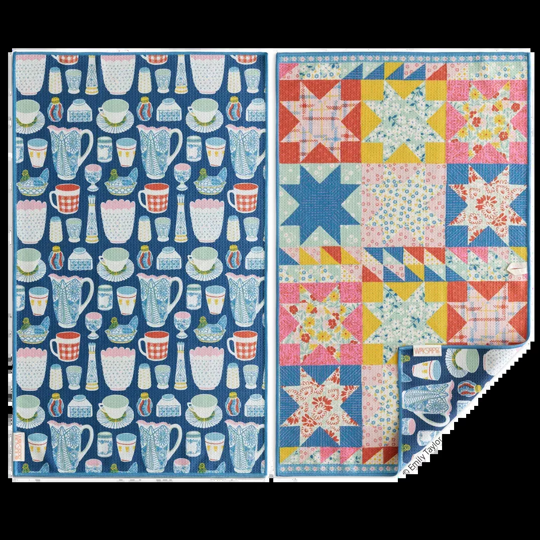 Werkshoppe Microfiber Double Sided Kitchen Towel – Vintage Glass