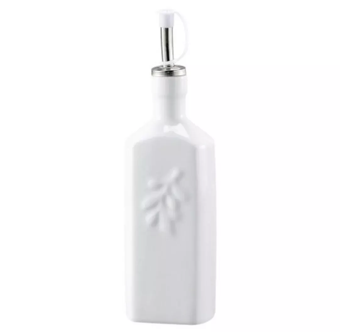 White Porcelain Oil Bottle – 16oz
