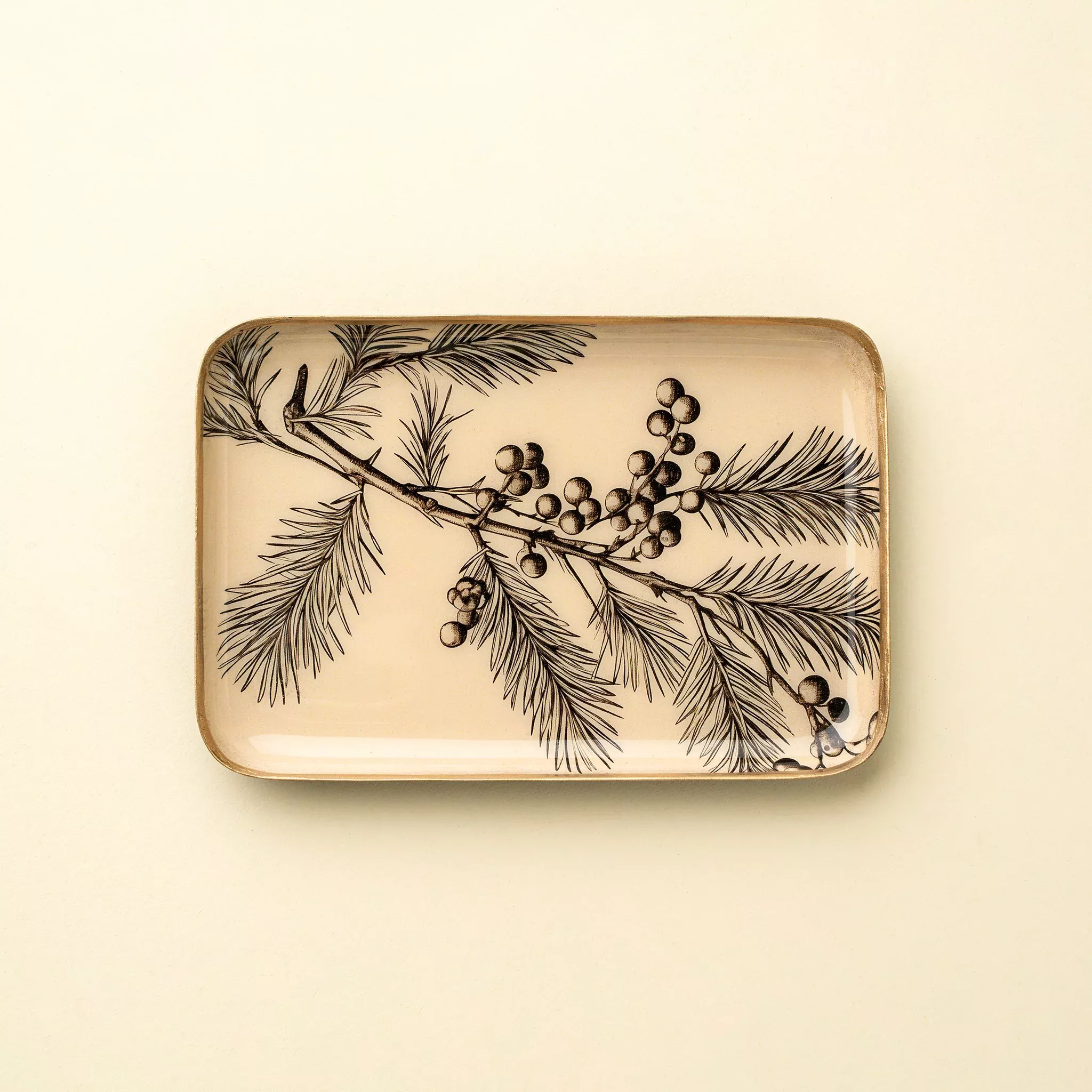 Winterberry Enameled Tray