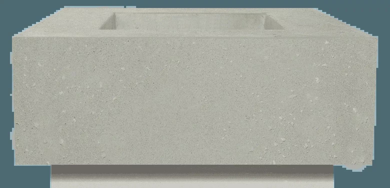 XO 36 Inch Square Gas Fire Table Limestone Fire Pit - 65,000 BTU