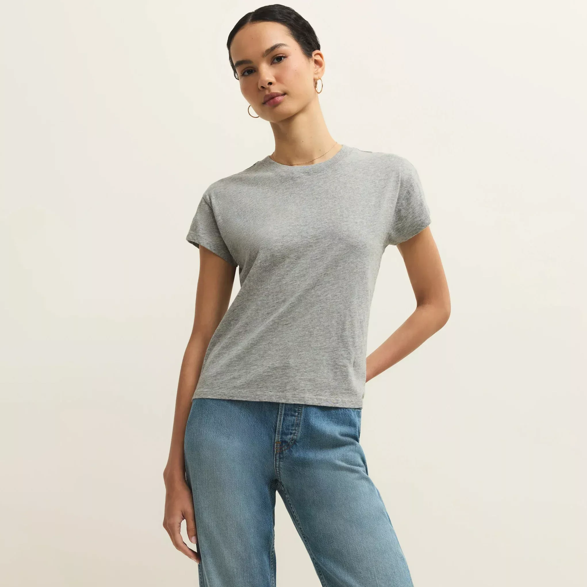 Z Supply Modern Slub Tee in Classic Heather Grey