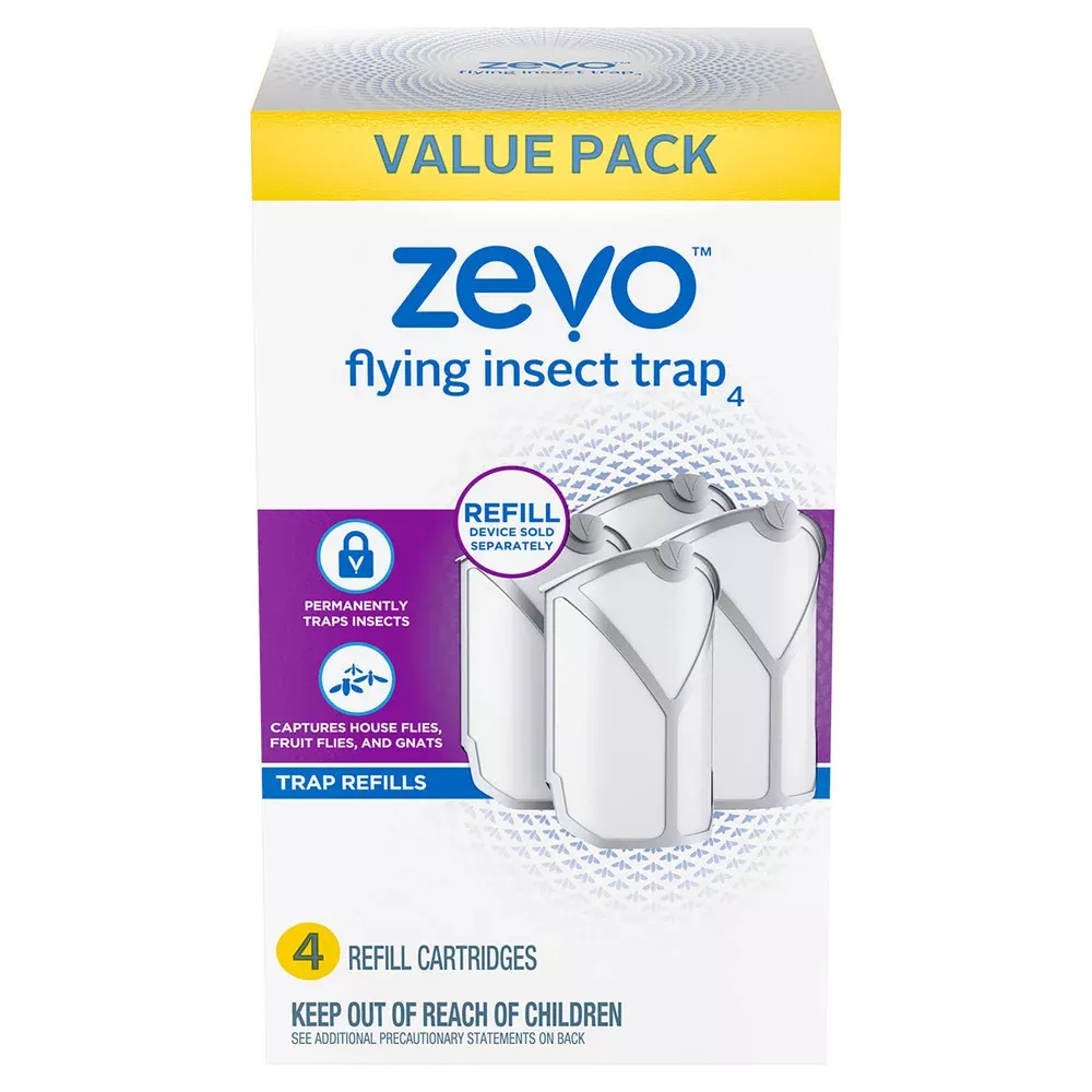 Zevo Refills – Flying Insect Trap Refill Cartridges (4-Pack)