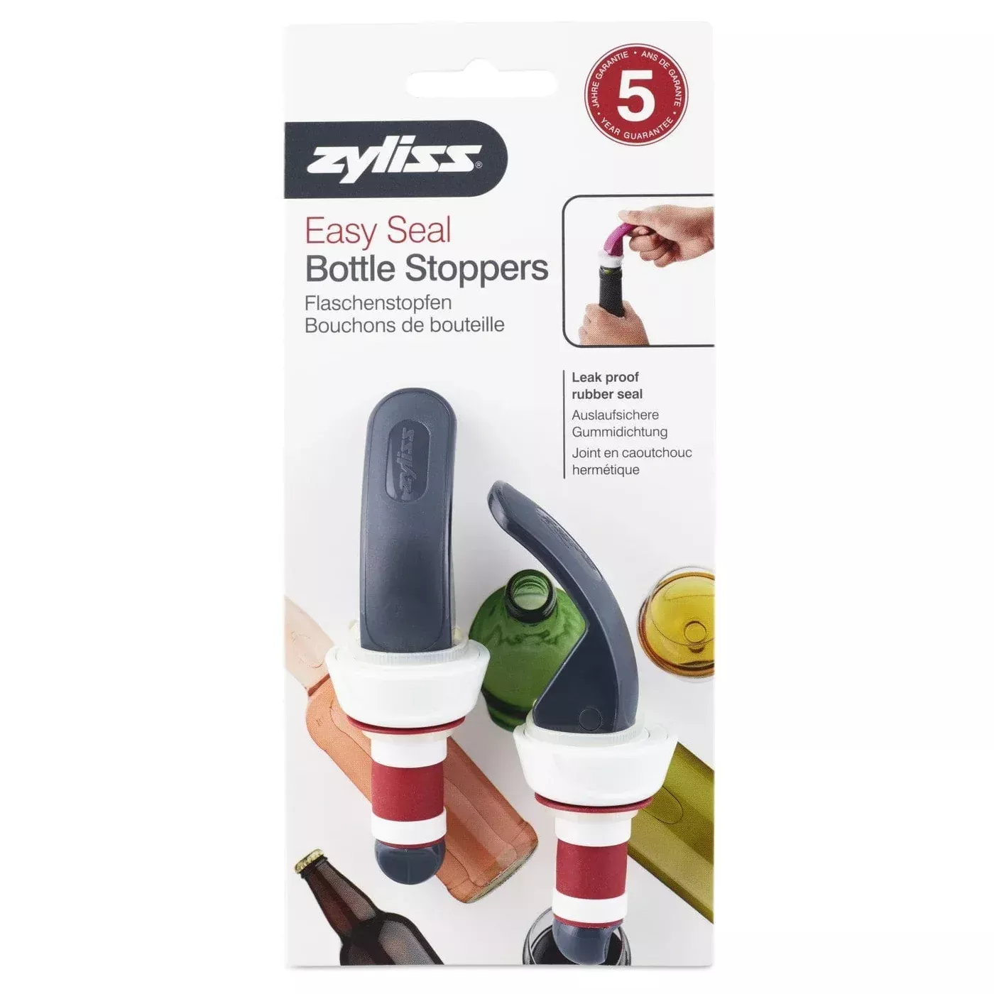 Zyliss Easy Seal Bottle Stoppers –Set of 2
